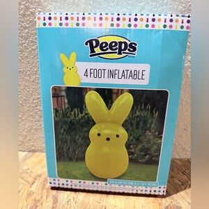 Peeps Yellow Inflatable Bunny - 4 Foot Holiday Decor